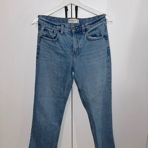 Abercrombie & Fitch Classic Blue Midrise Straight Leg Jeans